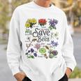 Vintage Botanical Save The Bees Sweatshirt Gifts for Him