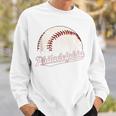 Vintage Philadelphia Philly Cityscape Baseball Skyline Old Sweatshirt Gifts for Him