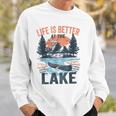 Vintage Retro Life Is Better At The Lake Lake Life Sweatshirt Gifts for Him