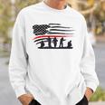 Vintage Thin Red Line Firefighter American Flag Sweatshirt Gifts for Him