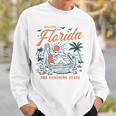 Welcome To Florida Vintage Gator Beach Sunshine State Sweatshirt Gifts for Him