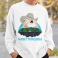 West Virginia Cowboy Cat Singing Meme Meowdy Sweatshirt Gifts for Him