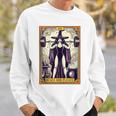 Witch Workout Fitness Deadlifting Hexes & Flexes Tarot Card Sweatshirt Gifts for Him