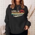 14 Wedding Anniversary For Couple Level 14 Complete Vintage Sweatshirt Gifts for Her