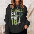 18Th Birthday Hurra Der Lauch Wird 18 Sweatshirt Geschenke für Sie