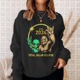 2024 Solar Eclipse Alien Bigfoot Rock April Total Eclipse Sweatshirt Gifts for Her