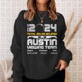 2024 Total Solar Eclipse Austin Tx Schedule Viewing Team Sweatshirt Gifts for Her