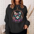 2024 Total Solar Eclipse Cat With Glasses April Date Sweatshirt Gifts for Her
