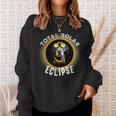 2024 Total Solar Eclipse Dog Wearing Solar Eclipse Glasses Sweatshirt Gifts for Her