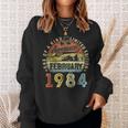 40 Years Old Awesome Since February 1984 40Th Birthday Sweatshirt Gifts for Her