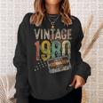 44 Year Old Vintage 1980 Decoration 44Th Birthday Sweatshirt Gifts for Her