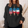 4Th Of July Popsicle Red White Blue American Flag Patriotic Sweatshirt Gifts for Her