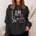 I Am 54 Plus 1 Middle Finger 55Th Women's Birthday Sweatshirt Gifts for Her