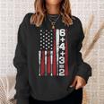 6432 Baseball Bat American Flag Boy Youth Women Sweatshirt Gifts for Her