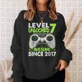 7 Year Old Boy Video Gamer Awesome Since 2017 7Th Birthday Sweatshirt Gifts for Her