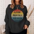 70S Tv ShowLove Peace & Hair Grease Retro Sweatshirt Gifts for Her