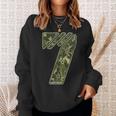 7Th Birthday Soldier 7 Year Old Military Themed Camo Sweatshirt Gifts for Her