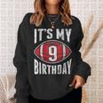 9 Years Old American Football 9Th Birthday Boy Retro Style Sweatshirt Gifts for Her