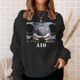 A10 Warthog Airplane Military Aviation Sweatshirt Gifts for Her