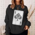 Ace Of Spades Rick Roll Back Printed Sweatshirt Gifts for Her