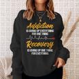 Addiction Recovery Sobriety Anniversary Aa Na Heartbeat Sweatshirt Gifts for Her