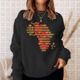 Africa Map Kente Pattern Ghana African Black Pride Sweatshirt Gifts for Her
