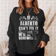 Alberto Name Fix It Birthday Personalized Dad Sweatshirt Gifts for Her