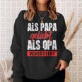 Als Papa Geliebt Als Opaergöttert German L S Sweatshirt Geschenke für Sie