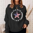 America First Usa Flag American Star Roundel Patriot Sweatshirt Gifts for Her