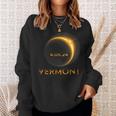 America Total Solar Eclipse 2024 Vermont 04 08 24 Usa Sweatshirt Gifts for Her