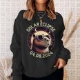 America Totality 40824 Retro Capybara Solar Eclipse 2024 Sweatshirt Gifts for Her