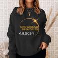 America Totality Solar Eclipse 2024 Turn Around Bright Eyes Sweatshirt Gifts for Her