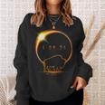 American Bison Buffalo Solar 2024 Eclipse Sweatshirt Gifts for Her