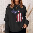 American Flag Fourth Of July 4Th Michigan Usa Sweatshirt Gifts for Her