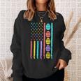 American Flag Happy Easter Egg Hunting Patriotic Easter Day Sweatshirt Gifts for Her