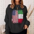 American Flag With Italian Flag Italy Sweatshirt Gifts for Her