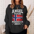 Angel Tour Norway 2024 Fishing Team Norway Flag Angler Sweatshirt Geschenke für Sie