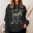Animal De La Ferme La Vie Est Meilleure Avec Les Ânes Sweater e Cadeaux pour elle