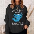 Animal Sólo Un Chico Que Ama Los Axolotls Salamandra Ajolote Camisa de entrenamiento Regalos para ella