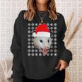 Animals In Santa Hats Road Kill Opossum Christmas Sweatshirt Gifts for Her