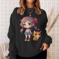 Anime And Cats Lover For N Manga Kawaii Graphic Otaku Sweatshirt Gifts for Her