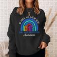 In April We Wear Blue Child Abuse Awareness Rainbow Sweatshirt Gifts for Her