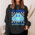 In April We Wear Blue Child Abuse Prevention Awareness Sweatshirt Gifts for Her