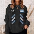 Argentina Soccer Ball Argentina Flag Number Ten Women Sweatshirt Gifts for Her