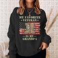 Army Veterans Day My Favorite Veteran Is My Grandpa Kids Sweatshirt Gifts for Her