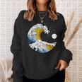 Aroace Pride Aro Ace Aromantic Asexual Flag Japan Great Wave Sweatshirt Gifts for Her