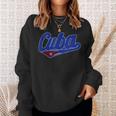 Asere Que Bola Cuban Havana Cuba Cuban Flag Baseball Sweatshirt Gifts for Her