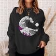 Asexual Pride Lgbtq Ace Flag Japanese Great Wave Sweatshirt Gifts for Her