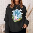 Asl Easter Bunny Reflection I Love You Hand Sign Language Sweatshirt Gifts for Her