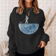 Astronaut Mowing The Moon Lawn Sweatshirt Gifts for Her